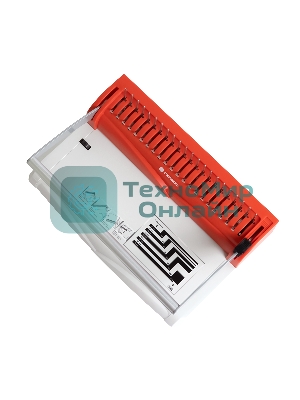 Переплетчик ГЕЛЕОС БП-13+ бело-красный на пластиковую пружину, А4, ручная перфорация 13 листов, переплет макс до 500 л., глубина перфорации 2 мм