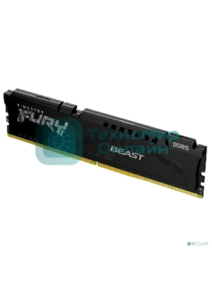 Оперативная память Kingston Fury Beast, DDR5, 16Gb (1x16Gb), 6000MHz, CL30, DIMM, с радиатором, черный