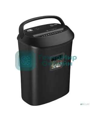 Шредер Cactus CS-SH-P8 черный (секр.P-4) фрагменты 12лист. 25лтр. скрепки скобы пл.карты CD