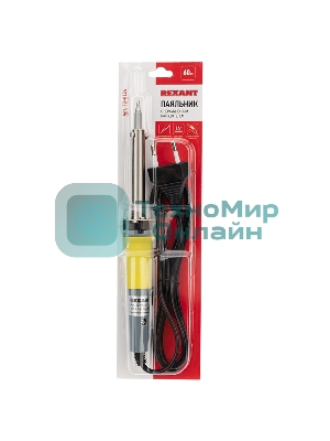 Паяльник Rexant с керам. нагревателем долговечное жало 220В/60Вт