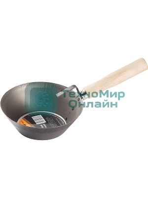 Ковш стальной Sparta штукатурный, деревянная ручка