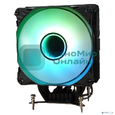 Кулер для процессора Eurocase 5PI120ARGB черный, 120 мм, алюминий/медь, 1800 об/мин, 36 дБ, 4 pin, 190 Вт, 157 мм