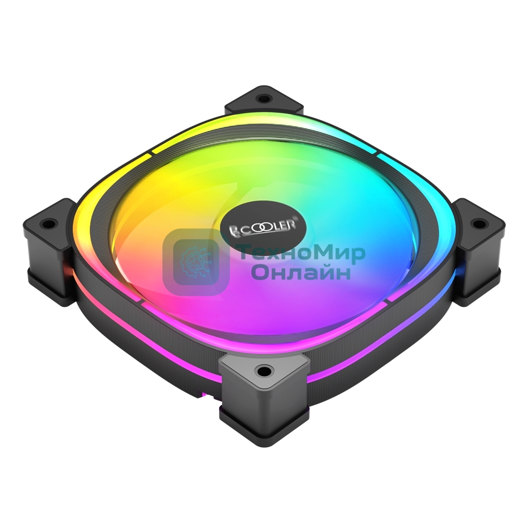 Вентилятор для корпуса PCCooler EF120 ARGb черный, 120 мм, 1500 об/мин, 25.7 дБ, 4 pin