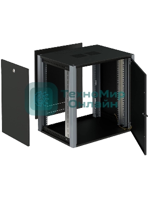 Шкаф коммутационный Sysmatrix (WP 6409.920) настенный 9U 600x450 мм пер. дв. металл 2 бок. пан. 60 кг черный 17 кг IP20