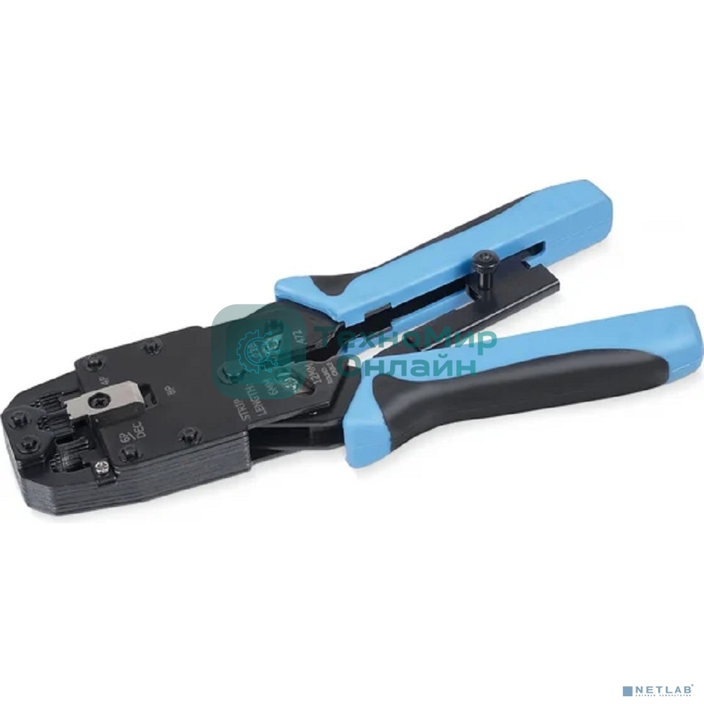 Инструмент для обжима проводников Cabeus, RJ-45, RJ-12, RJ-11 (8P8C, 6P6C, 6P4C, 4P4C), профессиональный, (HT-2008AR)