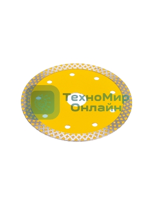 Диск алмазный отрезной сплошной Kranz 125х22,2 мм, сухой/мокрый рез