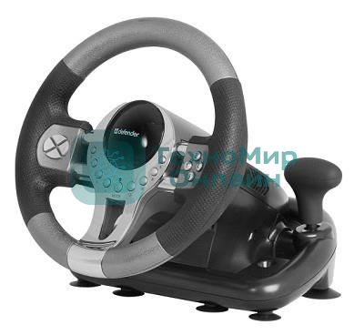 Игровой руль Defender FORSAGE 12 кн+2перекл.+1перекл. 8-ми позиц., USB