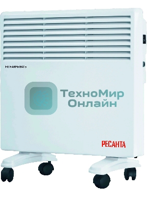 Конвектор электрический Ресанта ОК-1000Е белый, 1000 Вт, 10 м2, термостат, дисплей