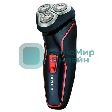 Электробритва Centek CT-2171 (черный) ротор 3D, влажное бритье, 3 плав.головки, 2-ные лезвия, до 50 мин раб