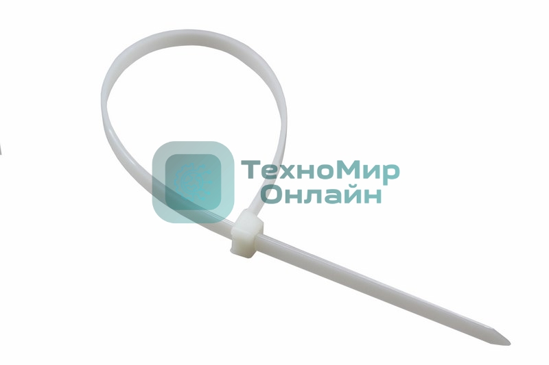 Хомут-стяжка кабельная нейлоновая Rexant 150x2,5 мм, белая, упаковка 100 шт.