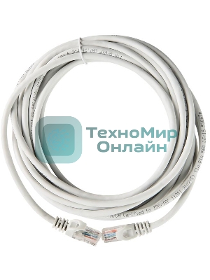 Коммутационный шнур (патч-корд), cat.5e UTP, LSZH, 10м, серый ITK