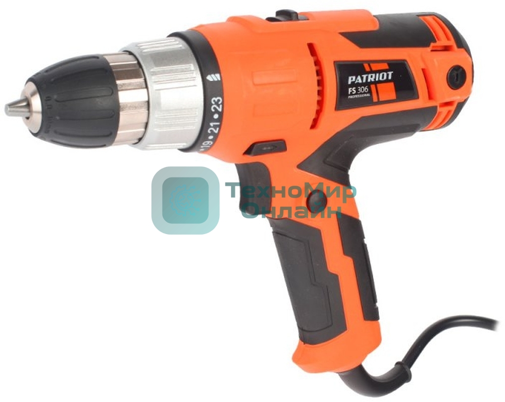 Дрель-шуруповерт сетевой Patriot FS 306, Сетевая, 300 Вт