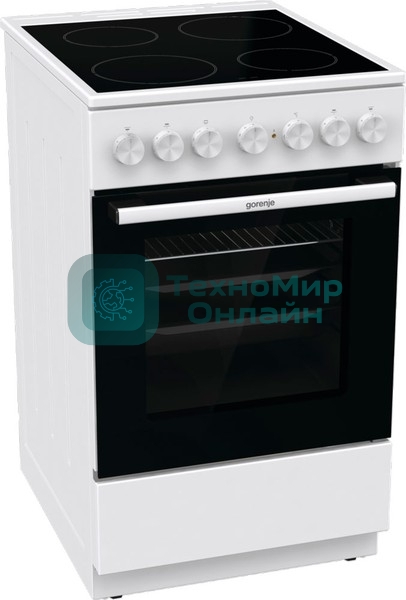 Плита электрическая Gorenje GEC5B41WG белый, конфорок 4 электрических, духовка 62 л, 50 см x 85 см x 59.4 см