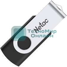 Флешка USB Netac U505 (NT03U505N-128G-30BK), 128Gb, USB 3.0, R/W 110/45, черный/серебристый