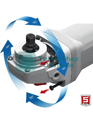 Угловая шлифовальная машина Зубр 125 мм, 1500 Вт, регулировка оборотов, серия Профессионал.