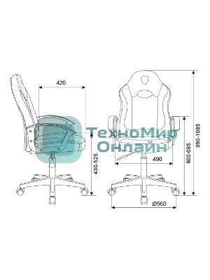 Кресло Бюрократ Zombie 11LT черный, экокожа, 120 кг, механизм качания