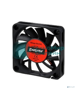 Вентилятор для корпуса ExeGate EX06010S3P черный, 60 мм, 2500 об/мин, 20.5 дБ, 3 pin