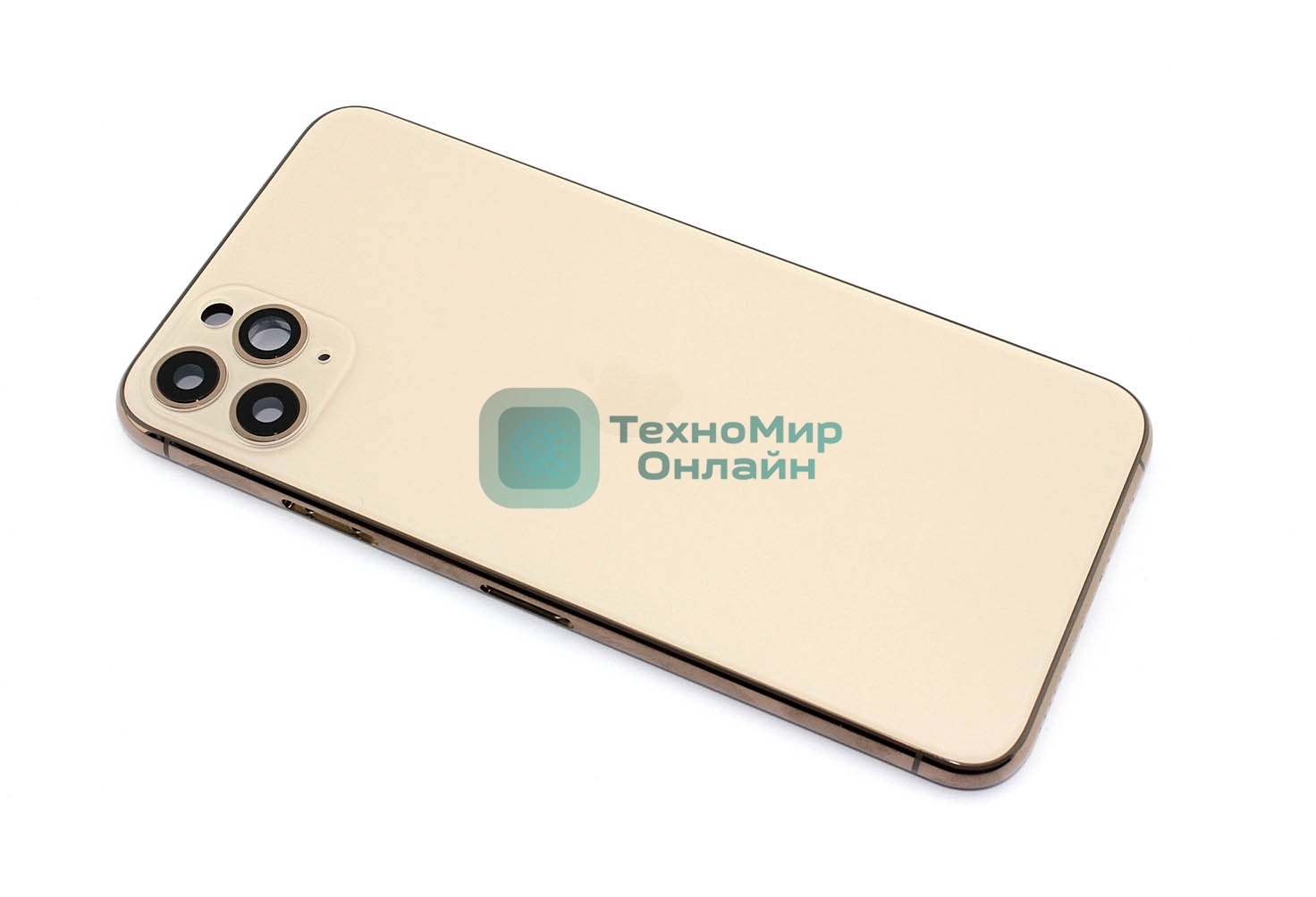 Задняя крышка (корпус) в сборе с рамкой для Apple iPhone 11 Pro Max золотой
