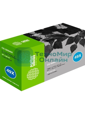 Картридж лазерный Cactus CS-Q5949X черный (6000 стр.) для HP 1320/3390/3392