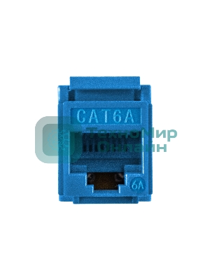 Модуль-вставка Keystone Jack RJ-45 ExeGate KJ-8P8C-U-C6A-180-Dual (Кат.6A, неэкранированная, 180 градусов, IDC Krone/110)