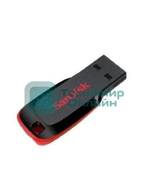 Флешка USB SanDisk Cruzer Blade (SDCZ50-128G-B35), 128Gb, USB 2.0, Type-A, R/W 16/4, черный