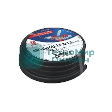 Кабель силовой медный Rexant ВВГ-Пнг(А)-LS 3x1,5 мм², 10 м, ГОСТ 31996-2012, ТУ 16.К71-310-2001