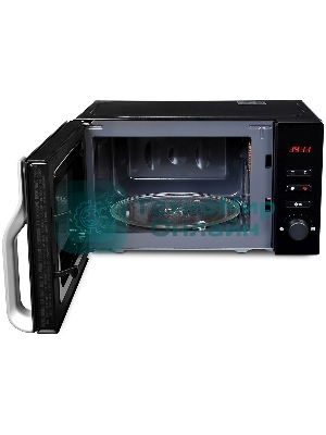Микроволновая печь Hyundai HYM-M2061 черный, 20 л, 700 Вт, переключатели - поворотный механизм/кнопки
