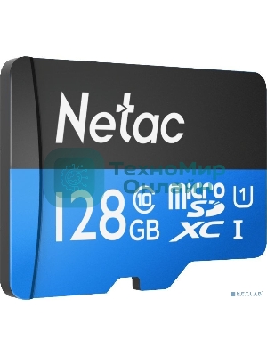 Флеш-Карта NeTac P500 Standard MicroSDXC 128Gb U1/C10 up to 80Mb/s, retail pack card only