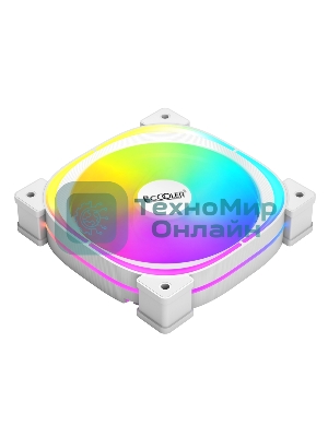 Вентилятор для корпуса PCCooler EF120 ARGb белый, 120 мм, 1500 об/мин, 25.7 дБ, 4 pin