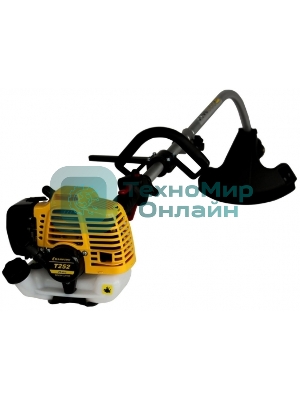 Триммер Champion T252 переносной триммер бензиновый 2х тактный двигатель, 25 см³, 1 л.с. ширина скашивания: 35 см в комплекте: леска (1.6 мм), плечевой ремень вес: 5.2 кг бак на 0.75 л изогнутая штанга уровень шума 102 дБ