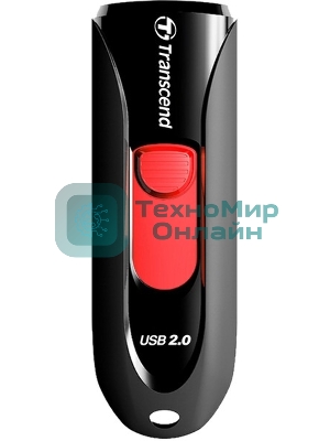 Флешка USB Transcend Jetflash 590 (TS32GJF590K), 32Gb, USB 2.0, R/W 15/5, черный/красный