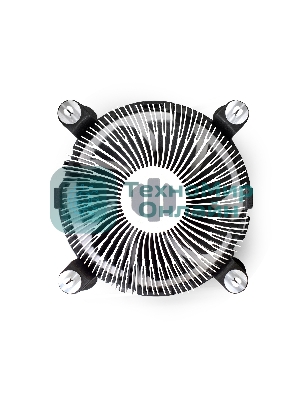 Кулер для процессора ExeGate EE97379 черный, 92 мм, алюминий, 2400 об/мин, 23 дБ, 4 pin, 65 Вт, 60 мм