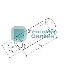 Гильза ГМЛ 25-8 (25 мм² - Ø 8 мм) ГОСТ 23469.3-79 (в упак. 5 шт.) Rexant