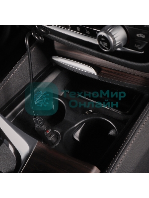 Автозарядка с индикатором Rexant (разъем 2.1х5.5) (АЗУ) шнур спираль 1.5 м