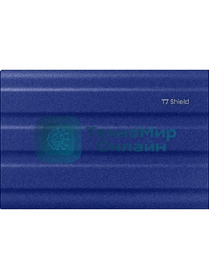 Внешний SSD Samsung T7 Shield, 1TB, USB 3.2 Gen 2 Type-C, R/W 1050/1000, синий