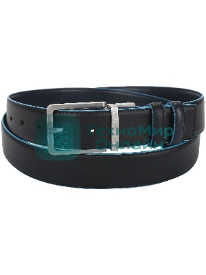 Ремень мужской Piquadro Blue Square CU2619B2/NBLU2, черный/темно-синий, натур.кожа