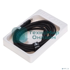 Кабель Rexant Type-C – Type-C, 5A, 100Вт, 2м, в черной нейлоновой оплетке