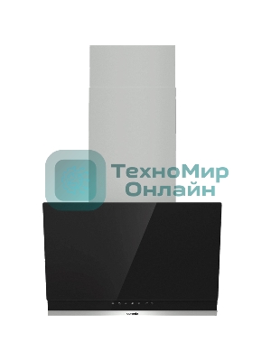 Вытяжка наклонная Gorenje WHI649X21P черный/серебристый, 60 см, 740 куб. м/ч, 67 дБ