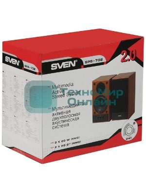Акустическая система SVEN SPS-702 2.0 черный 40Вт