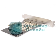 Адаптер AgeStar AS-MC02 PCI-E для M.2 SATA SSD+M.2 NVME SSD Card