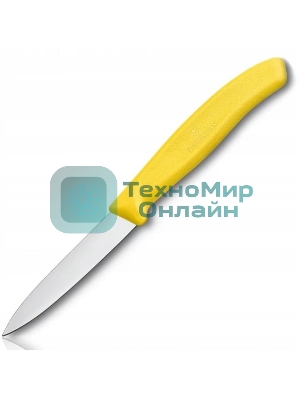 Нож Victorinox Swiss Classic для очистки овощей, летвие 8 см, прямая заточка, желтый
