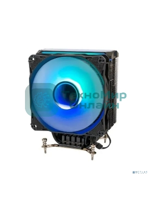 Кулер для процессора Eurocase 6PI120ARGb черный, 120 мм, алюминий/медь, 1800 об/мин, 36 дБ, 4 pin, 200 Вт, 157 мм