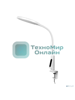 Светильник настольный Camelion KD-837 C01 белый LED на струбц., 7Вт,230В,450лм,сенс.рег.ярк и цвет.темп,USB-5В,1А