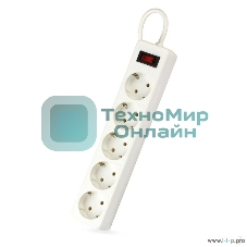 Сетевой фильтр Smartbuy SBSP-30-W One, 10А, 2 200 Вт, 5 розеток, длина 3,0 м, белый (SBSP-30-W)/45