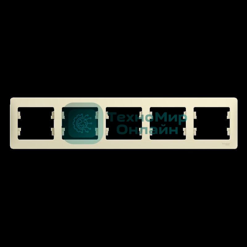 Рамка 5-м Glossa горизонт. беж. SchE GSL000205