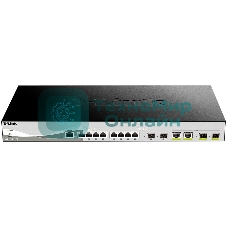 Коммутатор D-Link DXS-1210-12TC, 10 Gigabit Ethernet Smart Switch with 8-port 10GBASE-T + 2-port SFP + 2-port 10GBASE-T/SFP