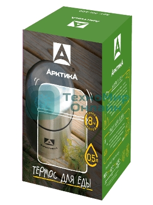 Термос Арктика 301-500, 0,5 л, супер широкое горло, для супа и еды, холод/тепло 12 ч
