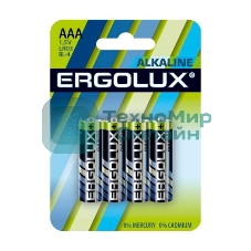Элемент питания алкалиновый Ergolux LR03 BL-4 LR03 BL-4 1.5В Alkaline (блист.4шт)