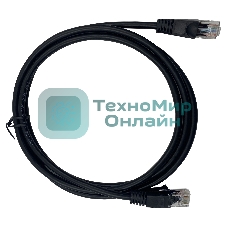 Патч-корд Buro UTP 4 пары cat5E CCA molded 1.5м черный RJ-45 (m)-RJ-45 (m)