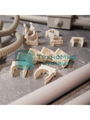 Крепеж-клипса для монтажного пистолета Rexant Ø 25 мм, белая (50 шт/уп)